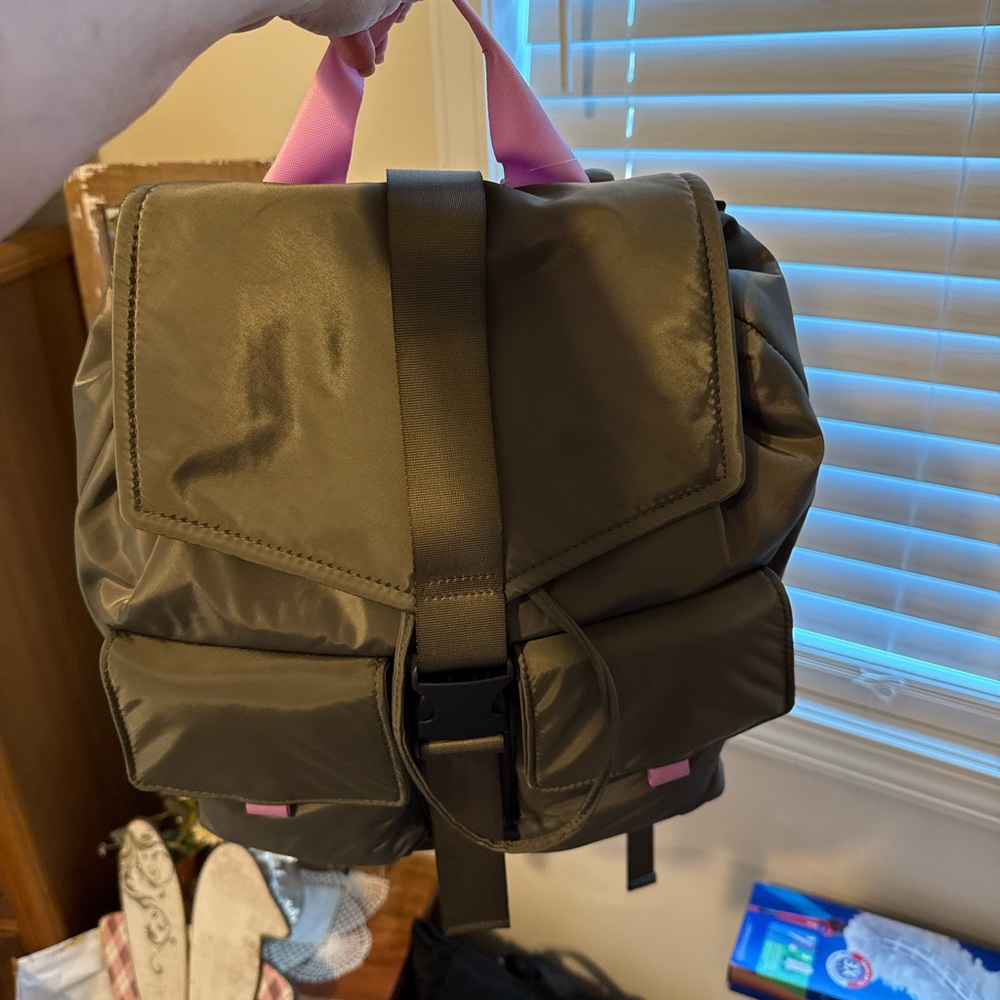 Green and Pink Backpack with Durable Nylon Material NWT WILD FABLE